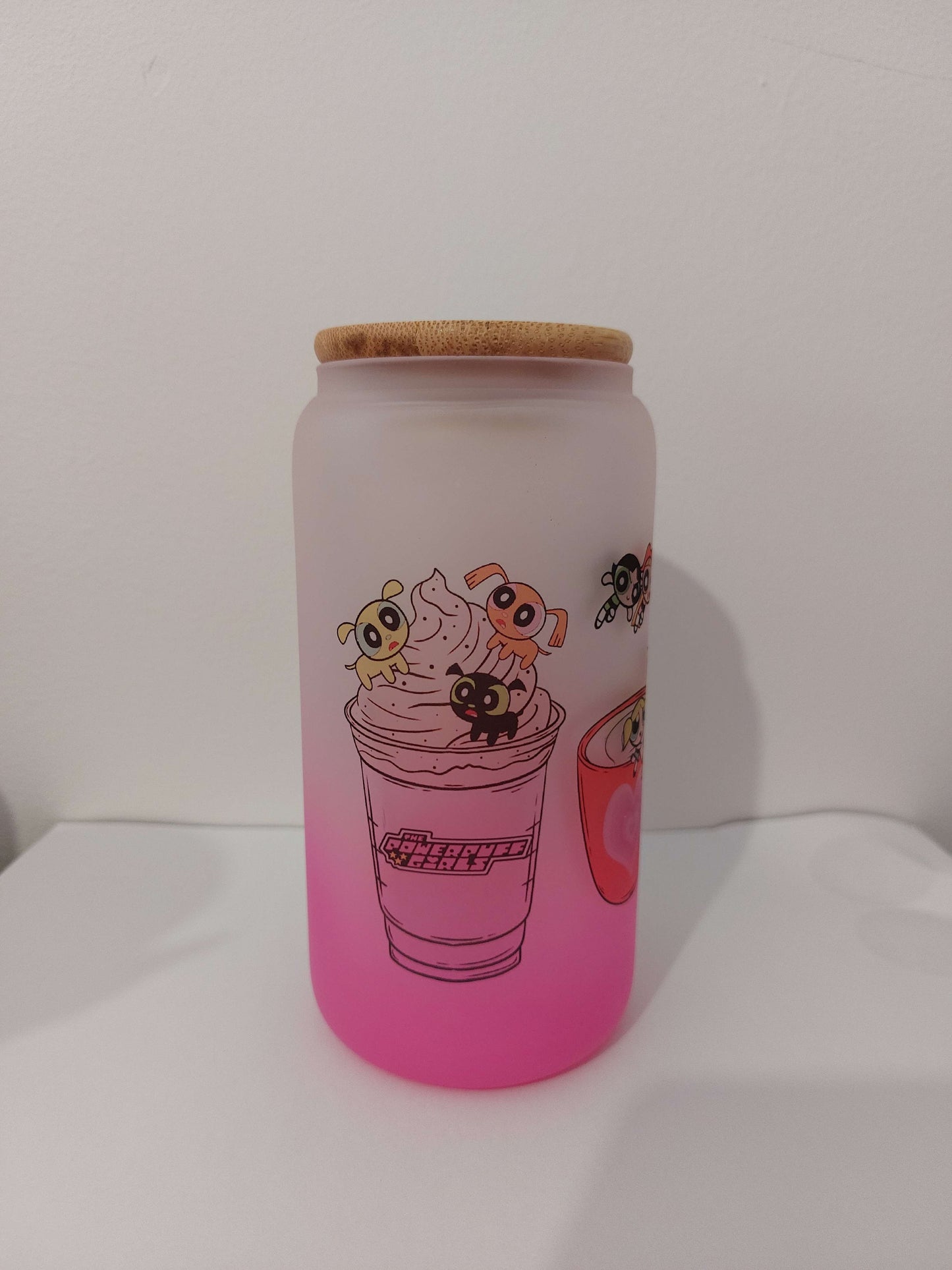 Powerpuff 16oz Beer Glass Can | gifts for him, gifts for her